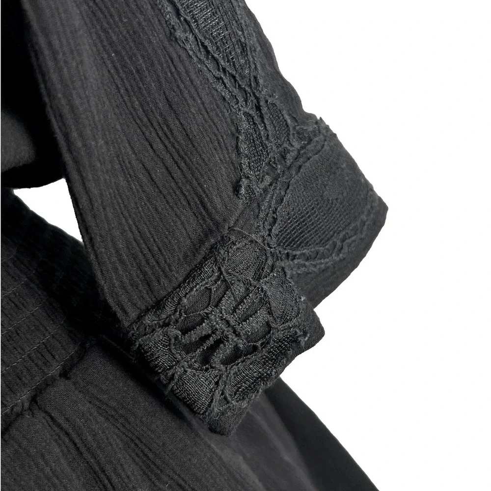 Sea New York Black Lace Crepe Drop Waist Tunic Dress EUC - Picture 6 of 12